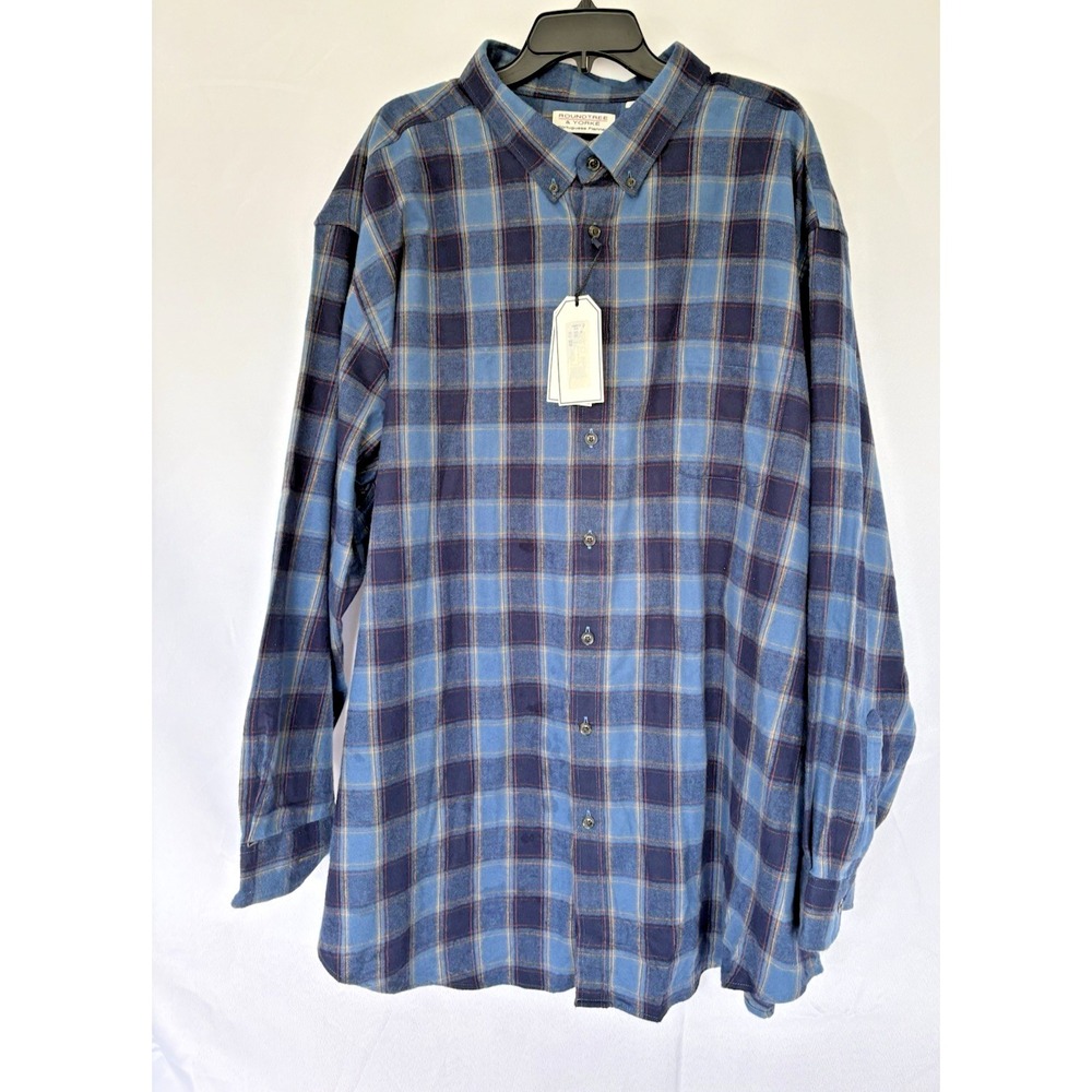 Roundtree & Yorke mens shirt size 4XB portuguese flannel new with tags
